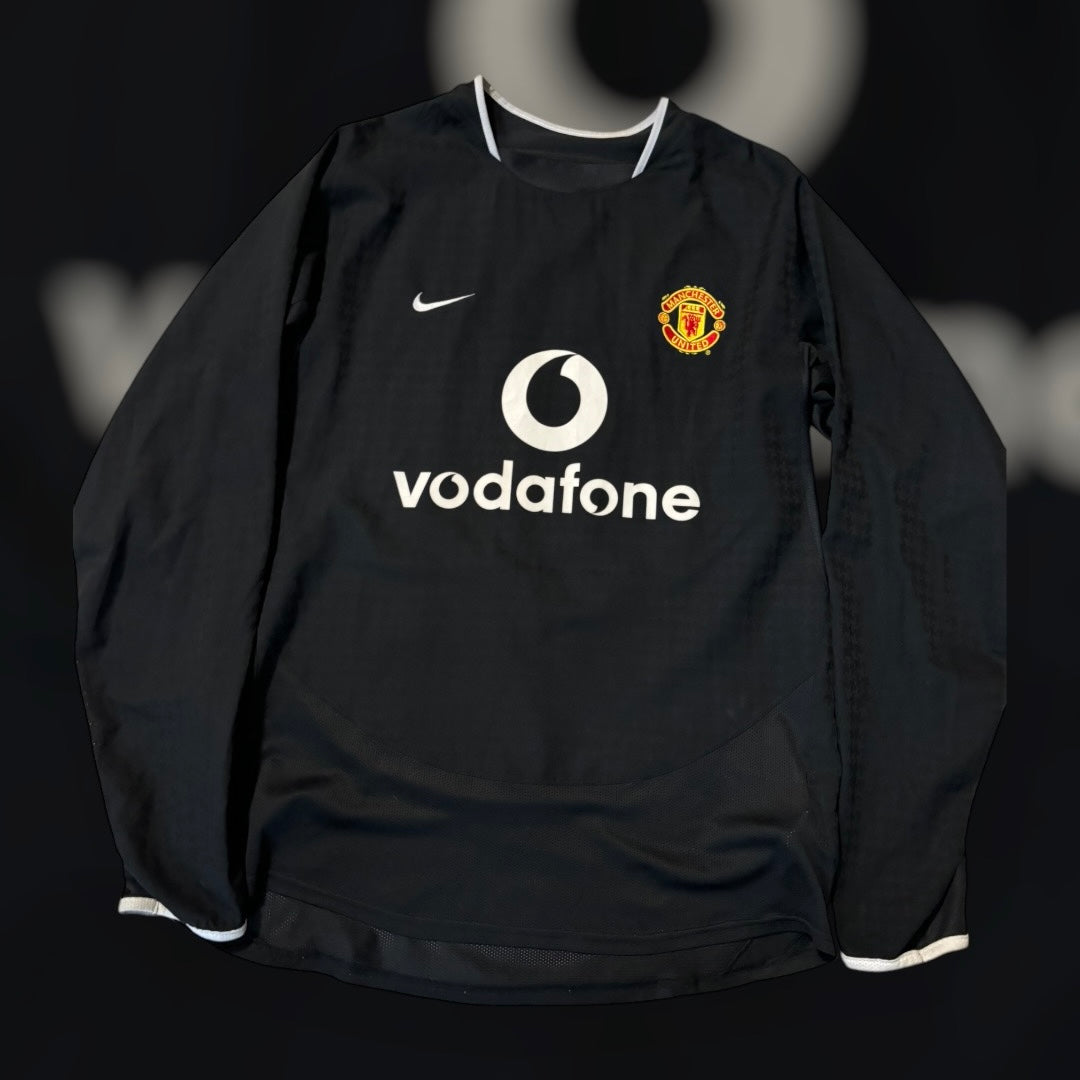 Roy Keane #16 2003-2005 Long Sleeve Manchester United Away Kit (Medium)