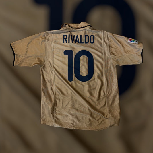 Rivaldo #10 2001/2002 Barcelona Away Kit (Medium)