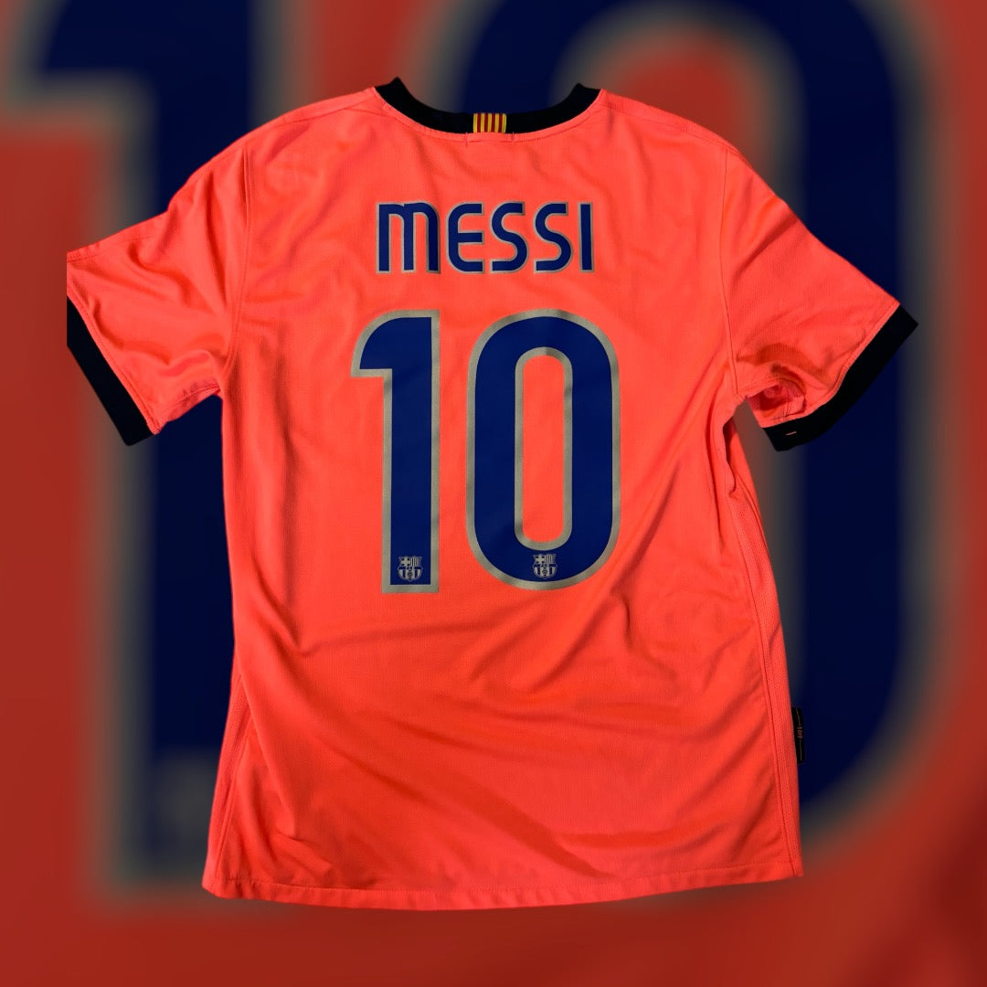 Lionel Messi #10  2009/2010 Barcelona Away Kit (Medium)