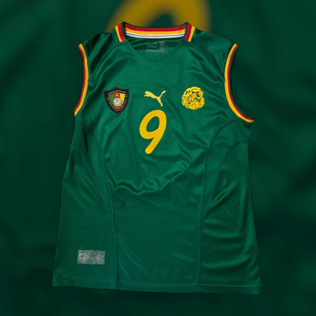 Samuel Eto'o #9 2002 Cameroon "Vest" Home Kit (Medium)