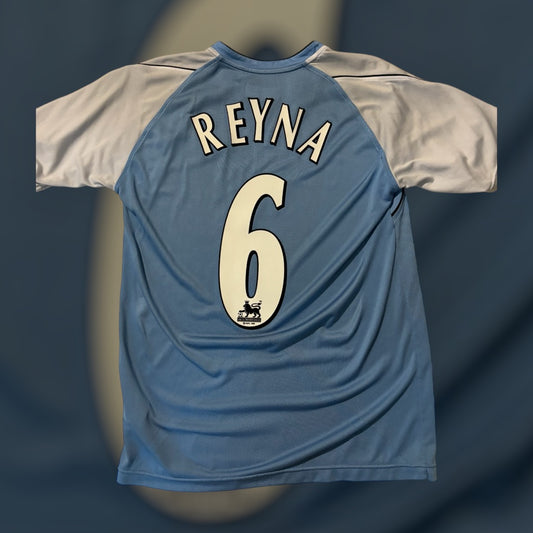 Claudio Reyna #6 2006/2007 Manchester City Home Kit (Medium)