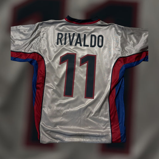 Rivaldo #11 1998-2001 Barcelona Away Kit (Large)