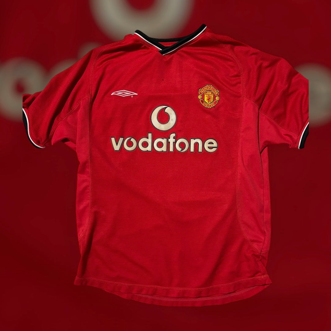 Dwight Yorke #19 2001-2002 Manchester United Home Kit (Medium)