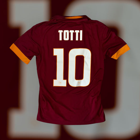 Francesco Totti #10 2014/2015 Rome Home Kit (Medium)