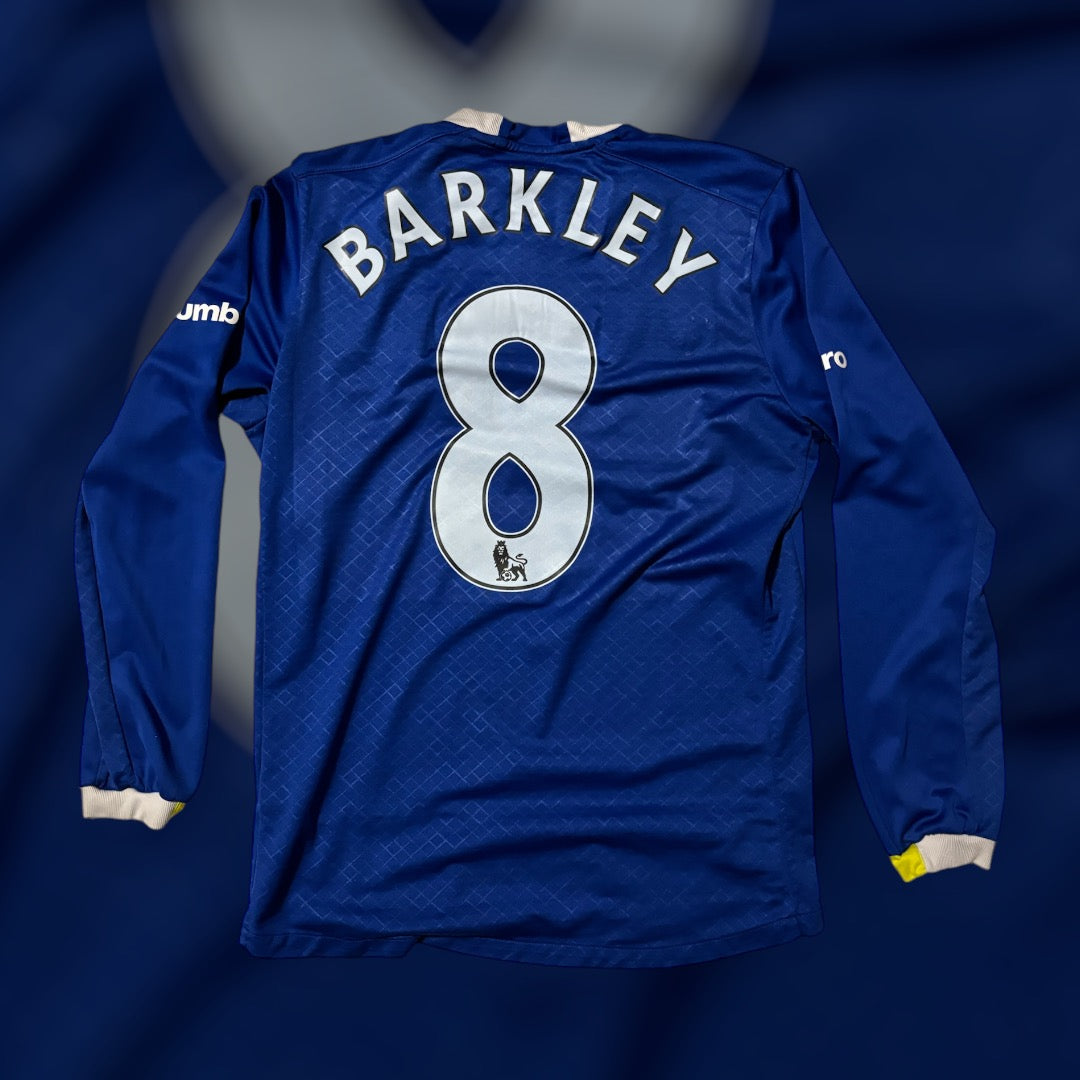 Ross Barkley #8 2016/2017 Long Sleeve Everton Home Kit (Medium)