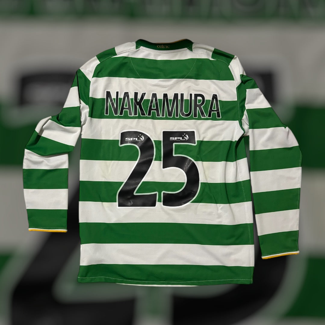 Shunsuke Nakamura #25 Celtic 2008/2009 Long Sleeve Home Kit